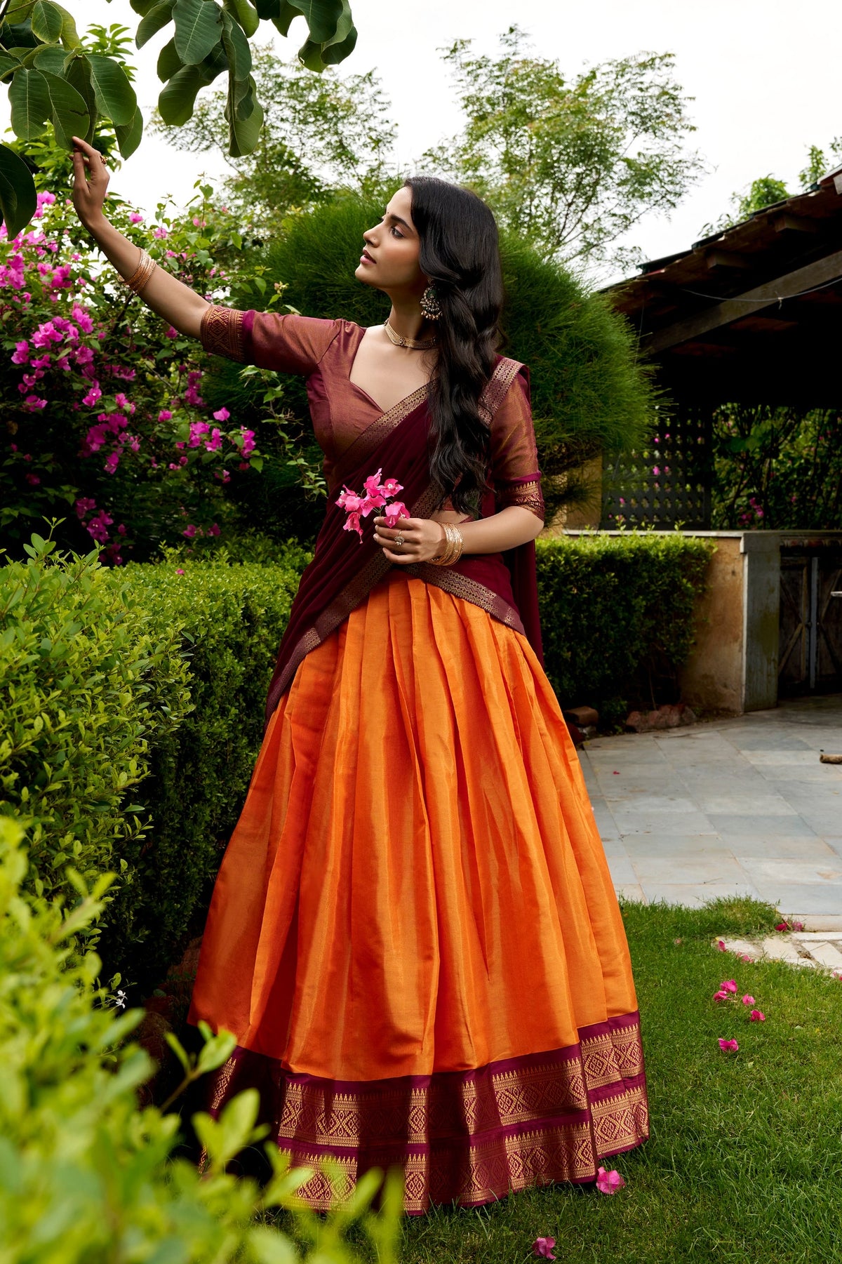 Kanchipuram Zari Weave Lehenga