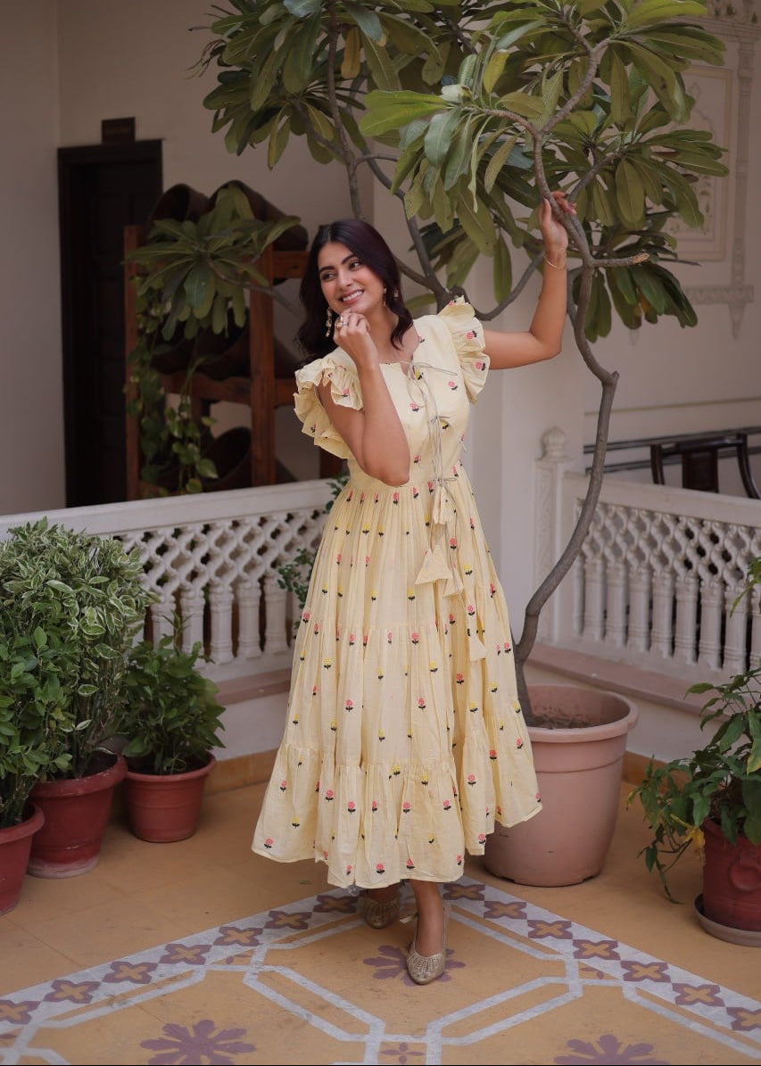 Petal Pop Cotton Twirl Dress