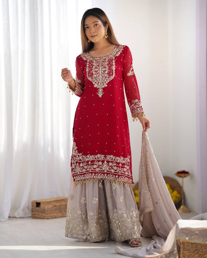 Regal Dori Embroidery Georgette Kurta Set