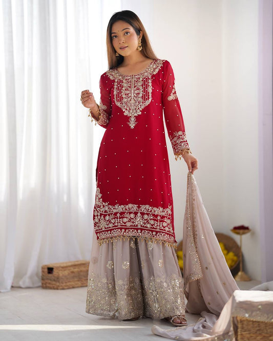Regal Dori Embroidery Georgette Kurta Set