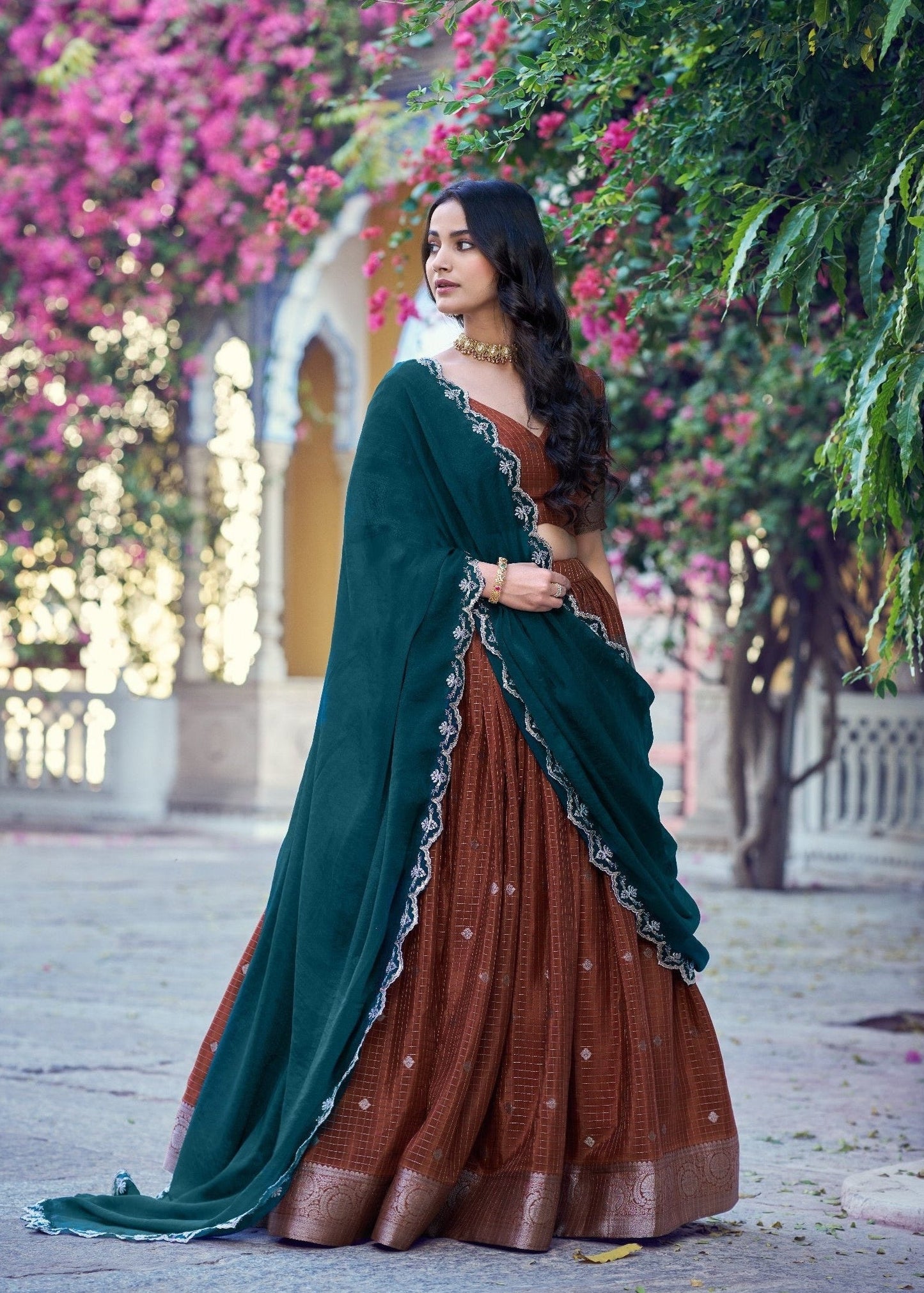 Nritya Chinon Zari Davani Collection