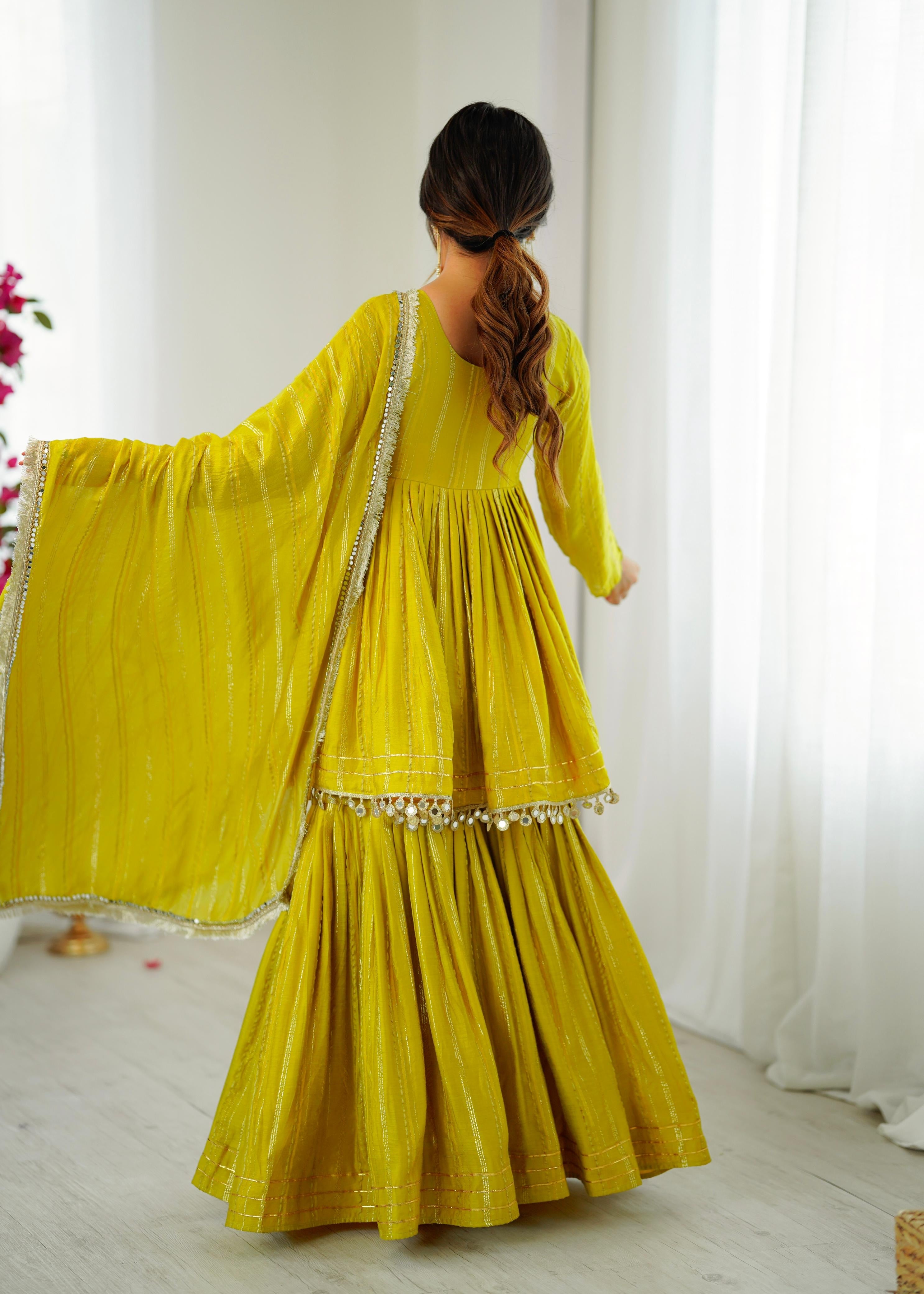 Radiant Mal Chanderi  Ethnic Sharara Set