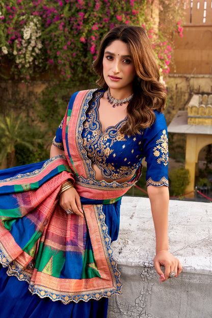 Soft Shimmer Vichitra Silk Lehenga Set