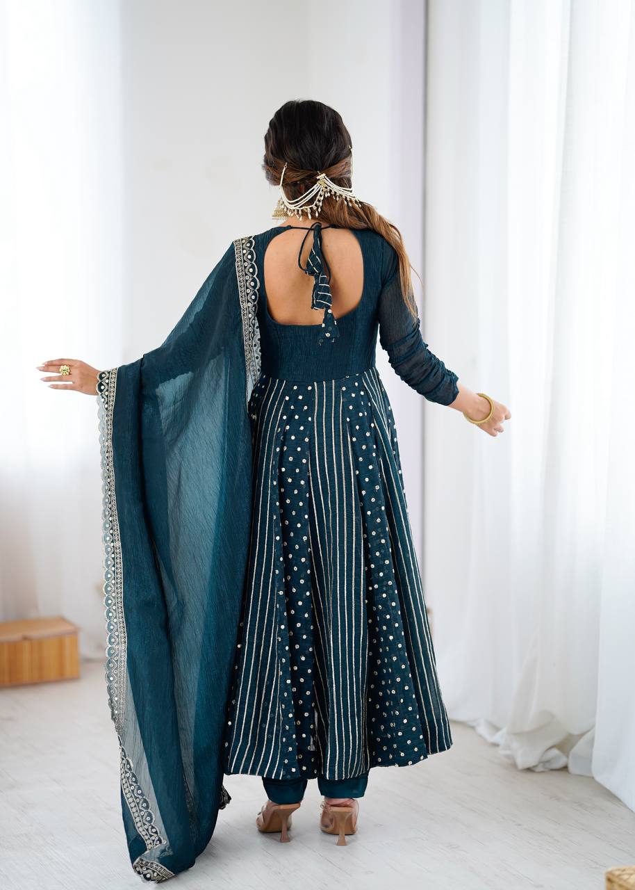 Sequins Embellished Anarkali Set