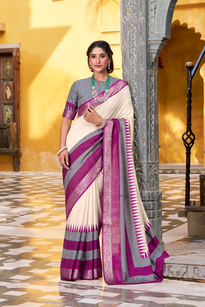Classic Border Printed Saree