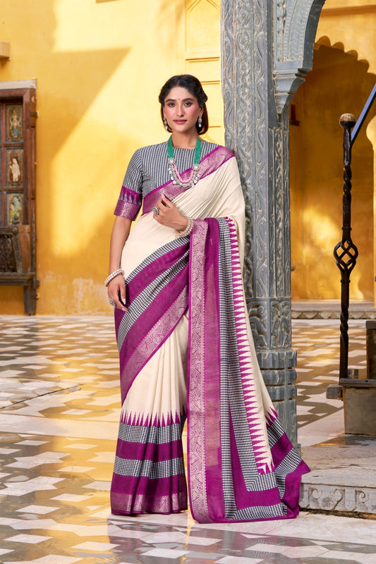 Classic Border Printed Saree