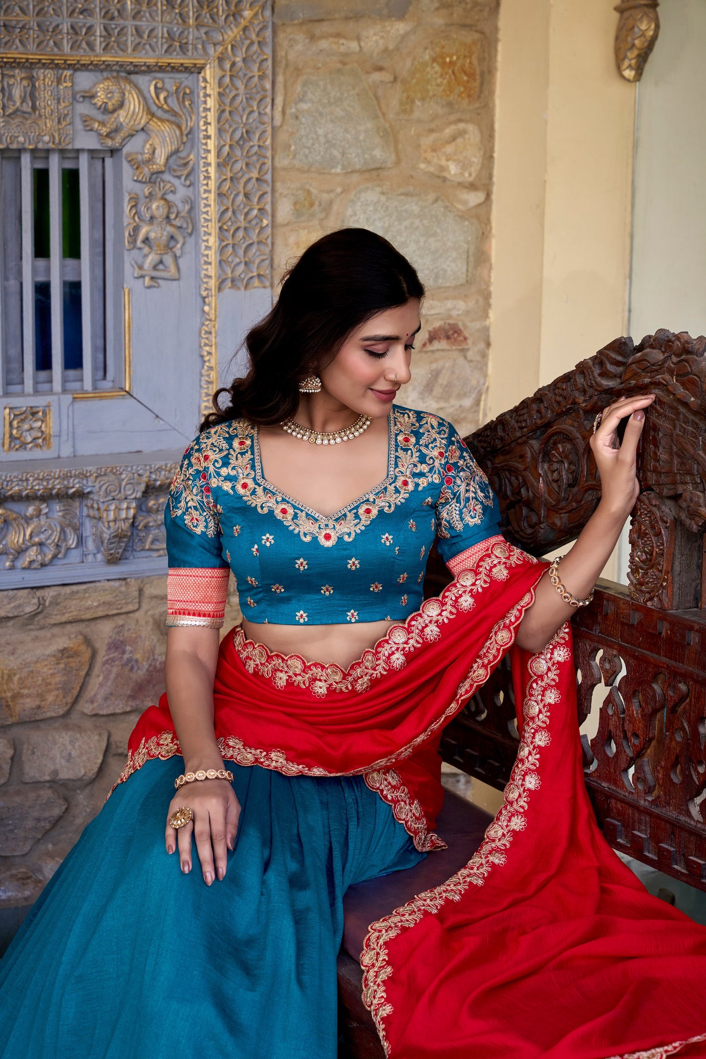 Zari Weave Mystic Shine Lehenga