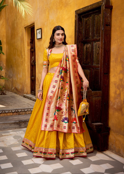 Sundari Zari Paithani Silk Lehenga