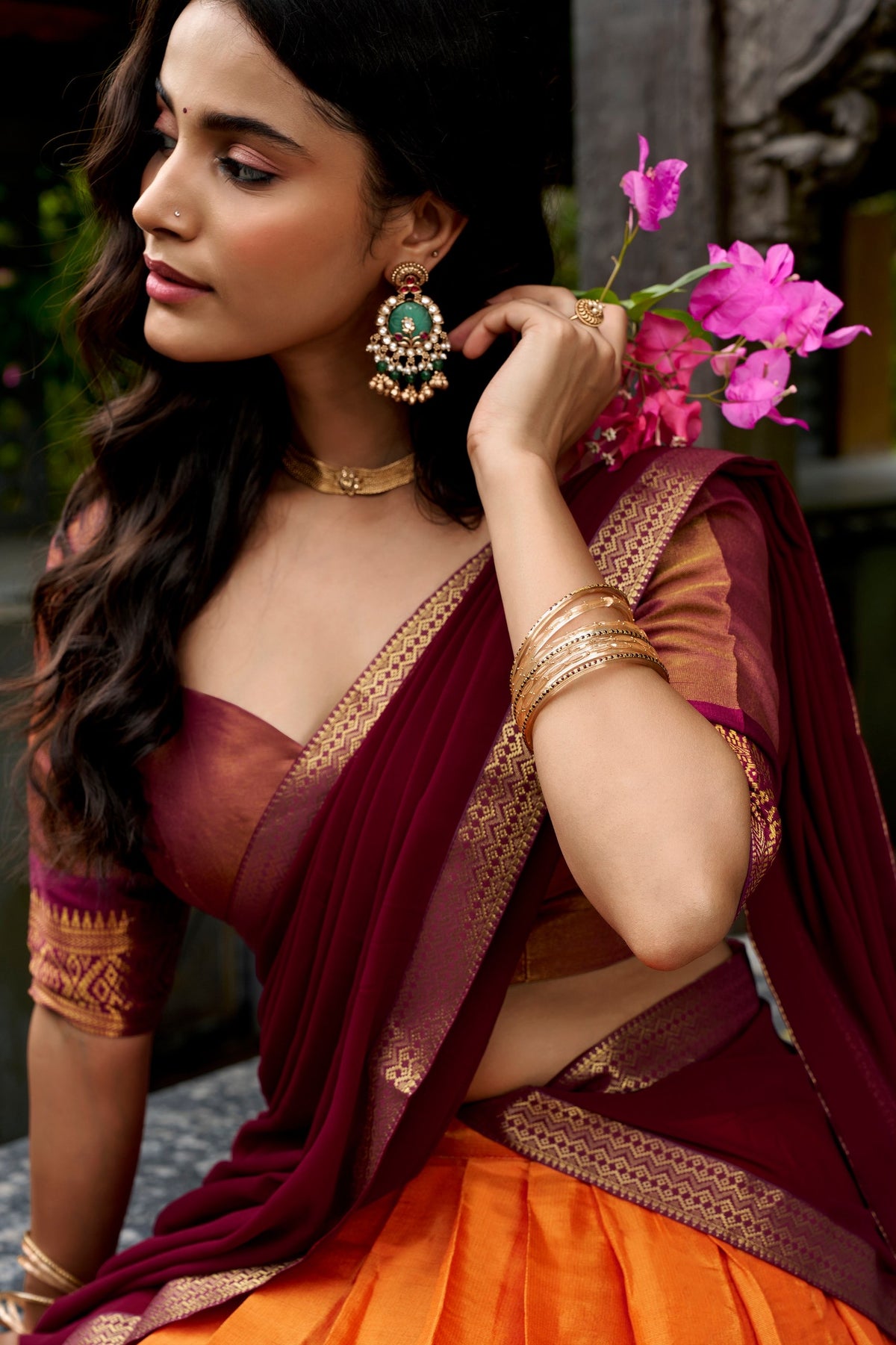 Kanchipuram Zari Weave Lehenga