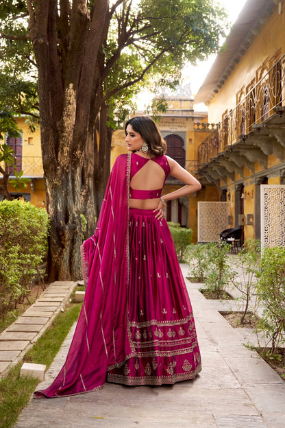 Burgundy Exquisite Designer Lehenga Set