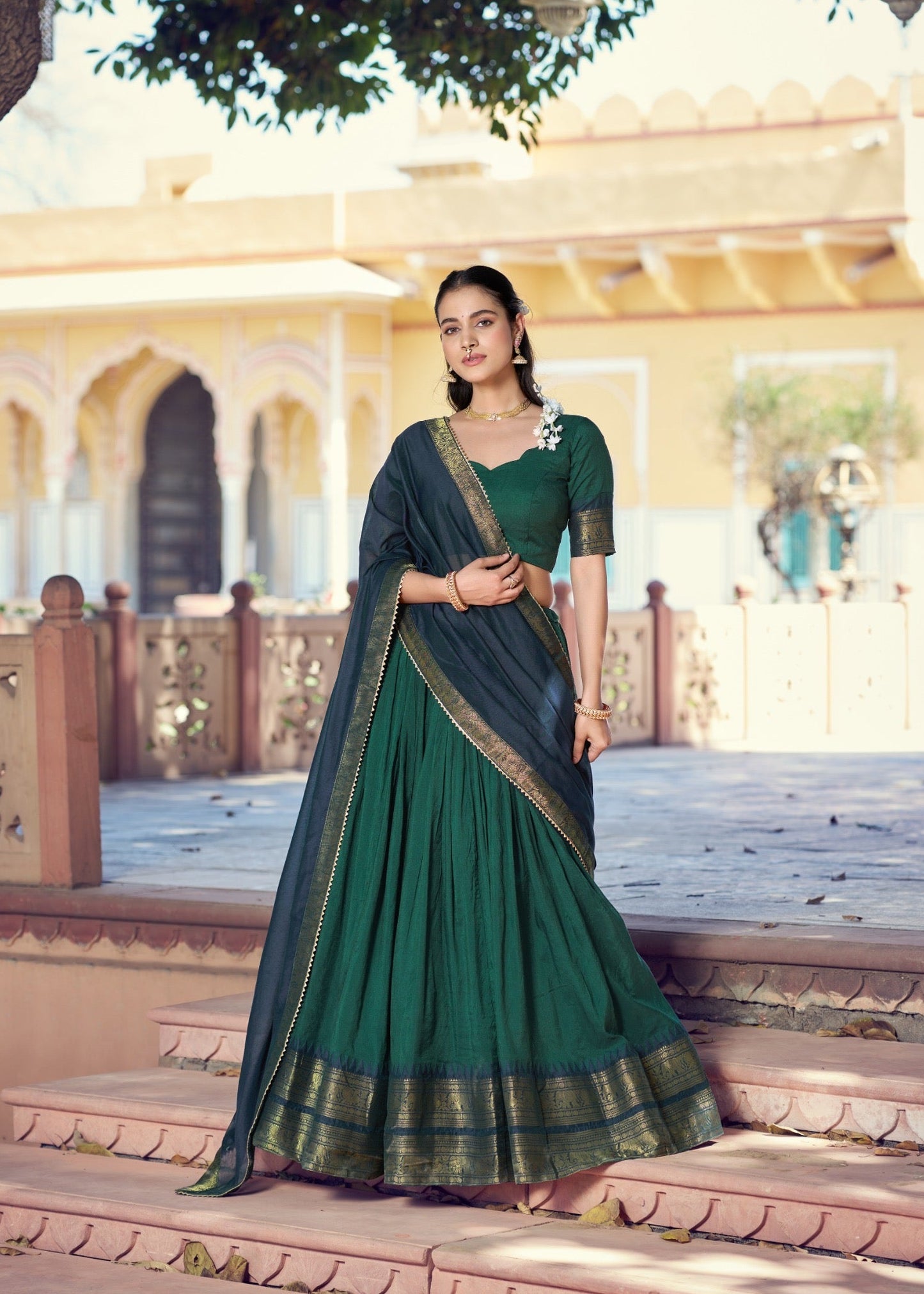 Regal Zari Weave Half Saree