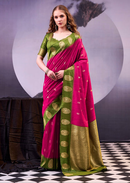 Golden Glow Zari Weave Saree