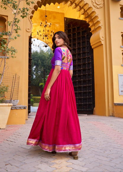 Aafreen Zari Silk Designer Gown