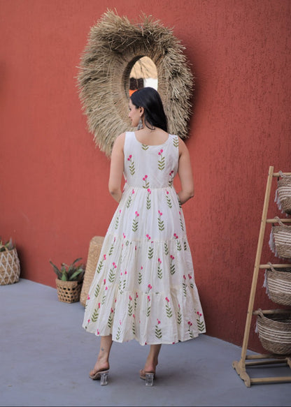 Classic Summer Printed Cotton Dress