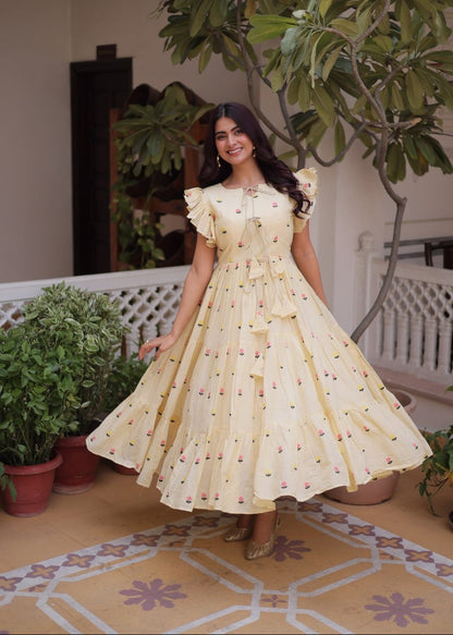 Petal Pop Cotton Twirl Dress