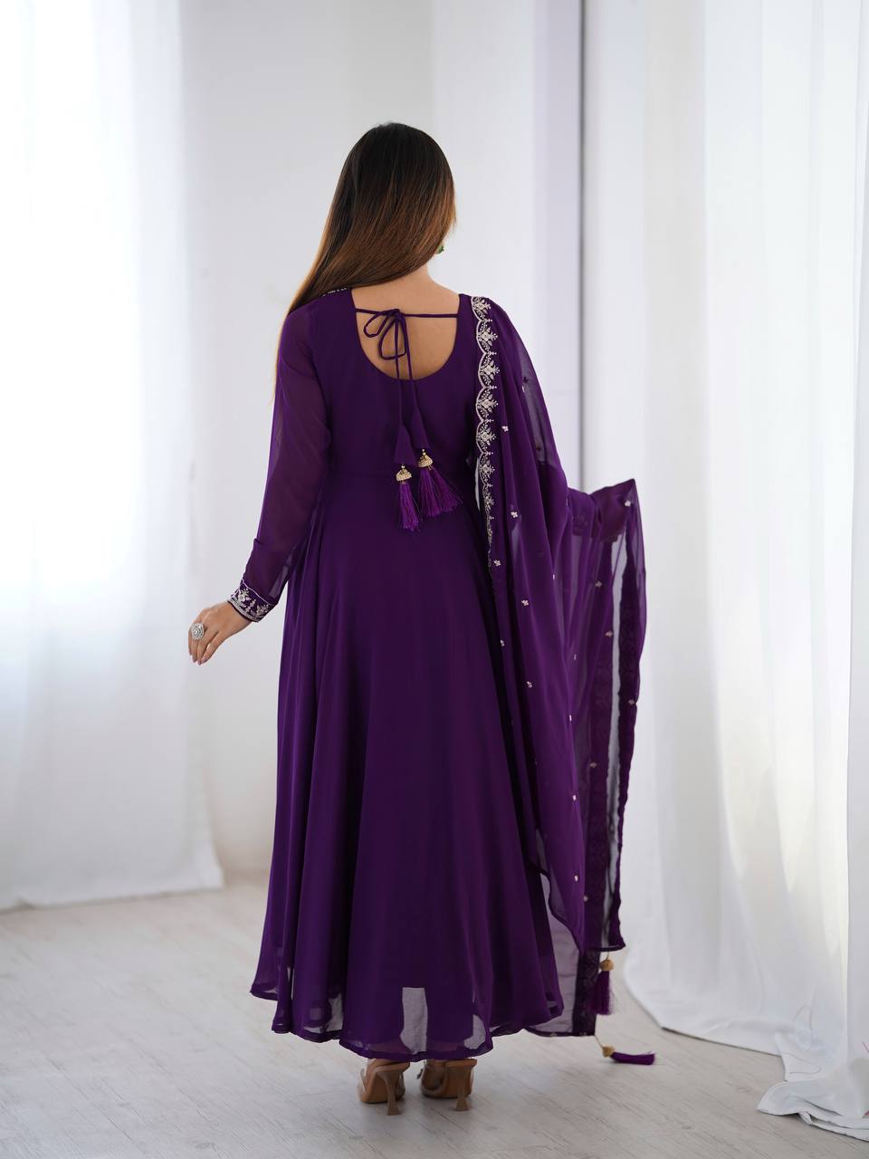 Majestic Bloom Embroidered Anarkali