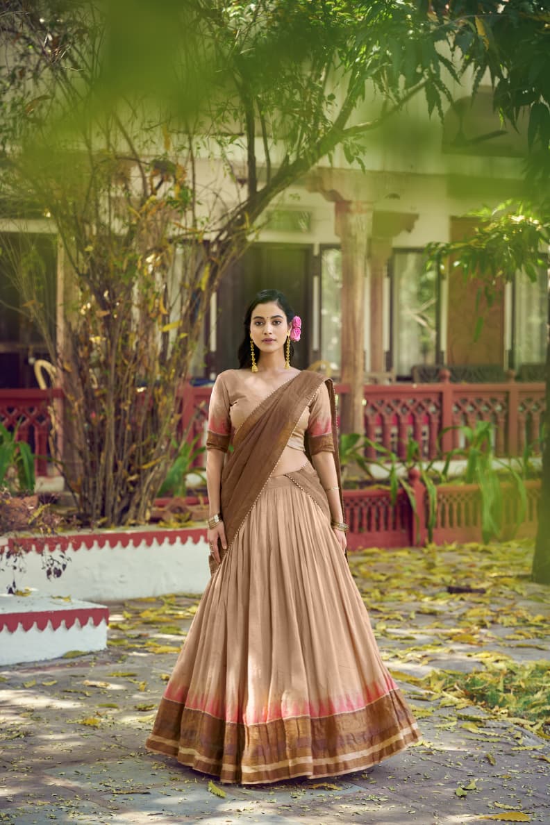 South Indian Pattu Lehenga Set