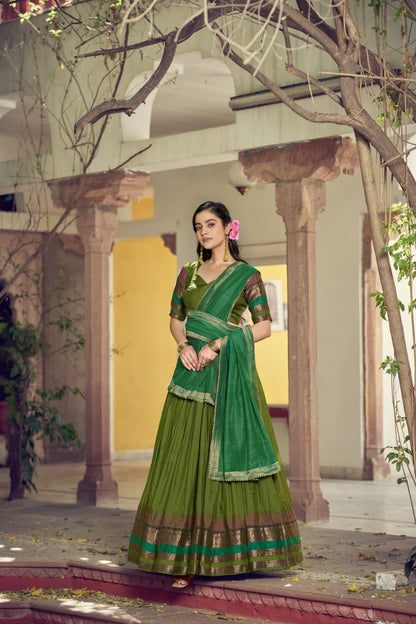 South Indian Pattu Lehenga Set