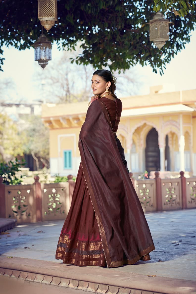 South Indian Pattu Lehenga Set