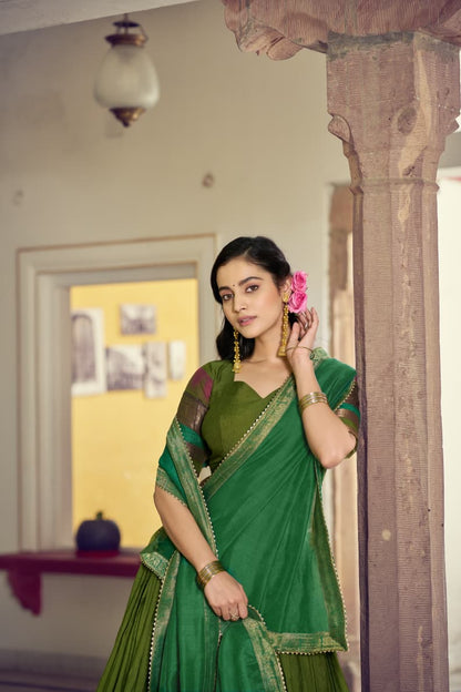 South Indian Pattu Lehenga Set