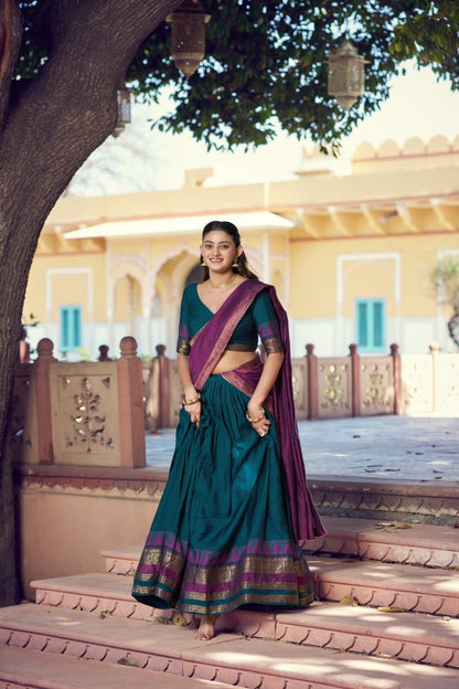 South Indian Pattu Lehenga Set