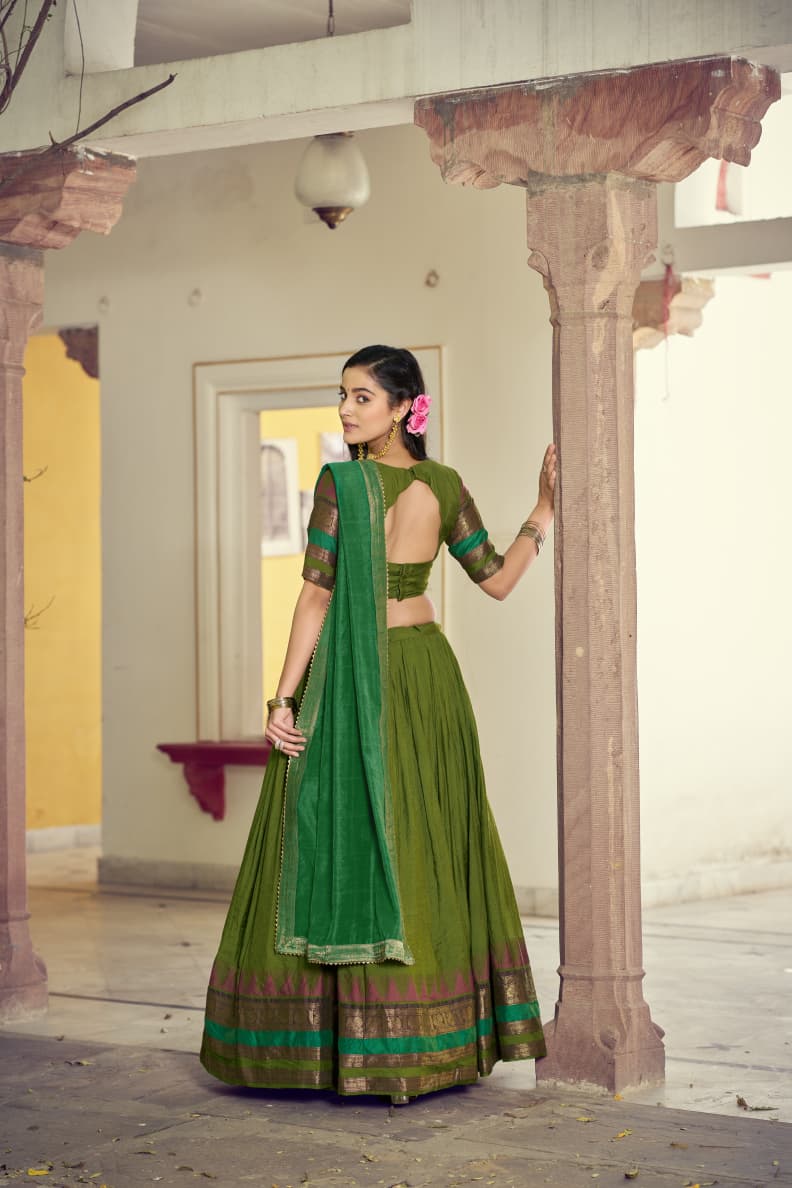 South Indian Pattu Lehenga Set