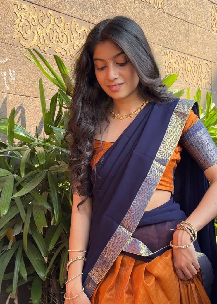 Dola Silk Checks Lehenga with Zari Weave