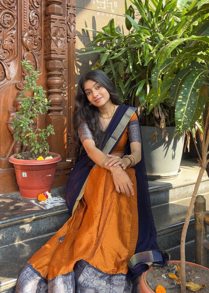 Dola Silk Checks Lehenga with Zari Weave