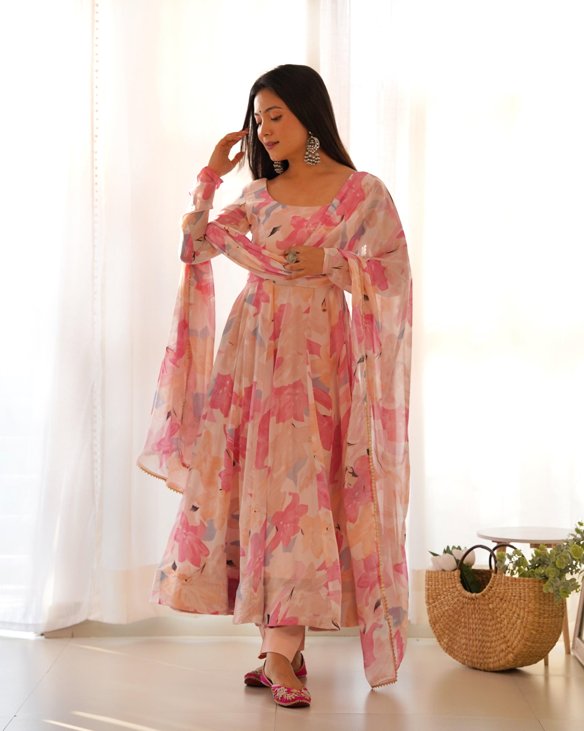 New Summer floral Anarkali - Gracious You