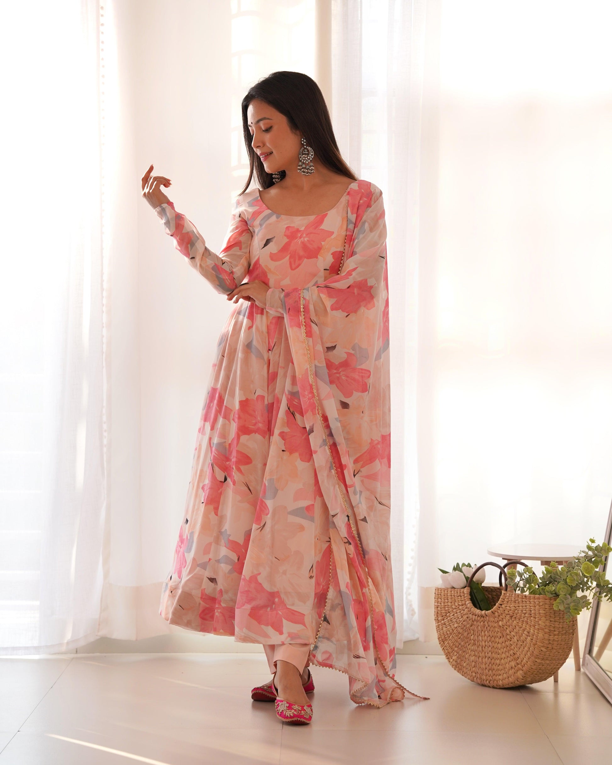 Summer Soft Pink Anarkali Suit - Gracious You