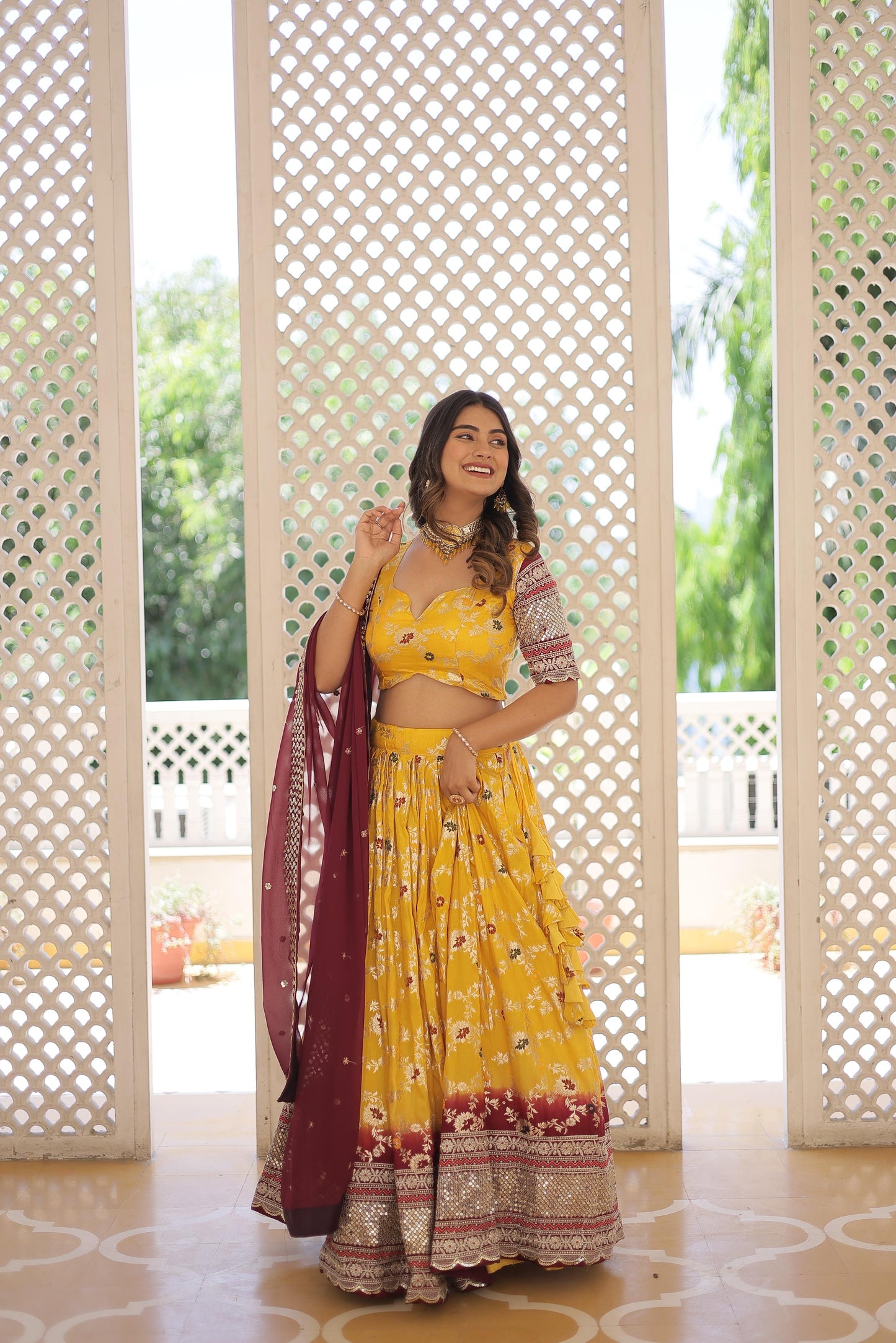 Sequins Symphony Shaded Lehenga Set