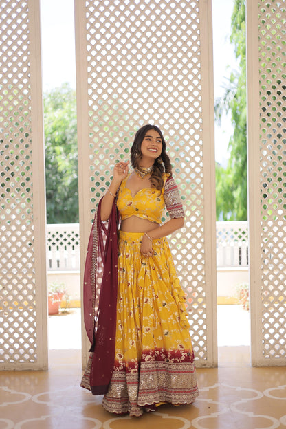 Sequins Symphony Shaded Lehenga Set