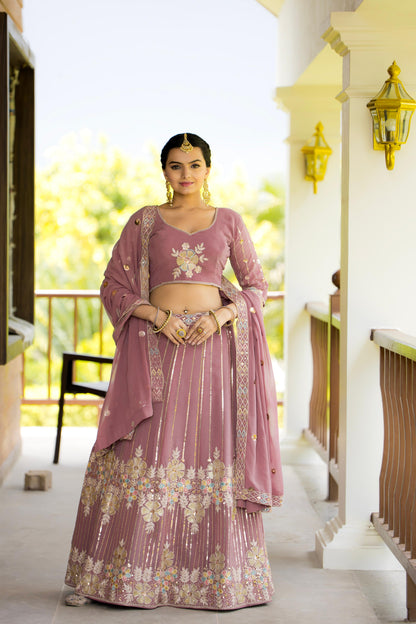 Detailed Embroidered Georgette Lehenga Choli