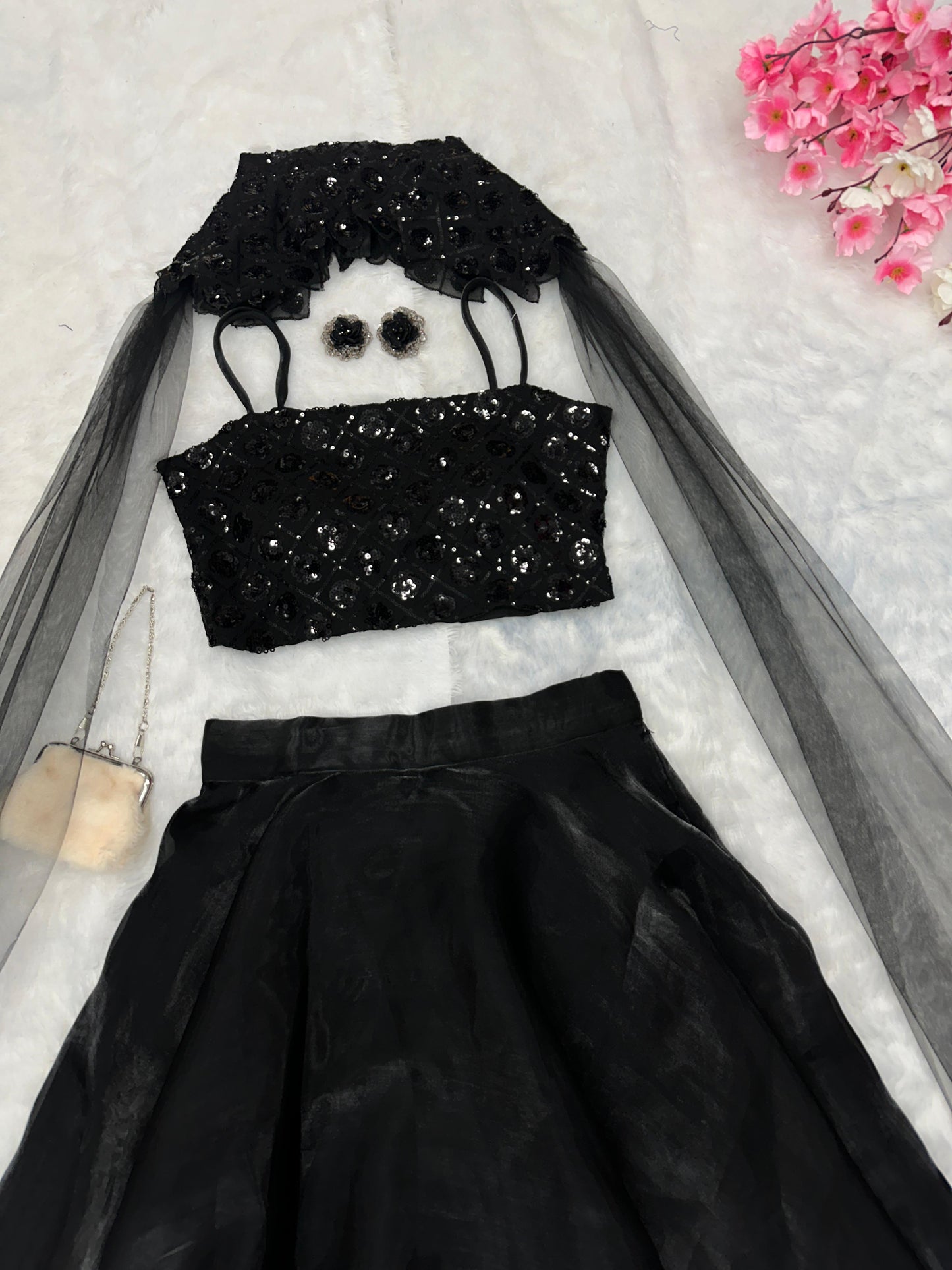 Mystique Midnight Lehenga With Huge Flair
