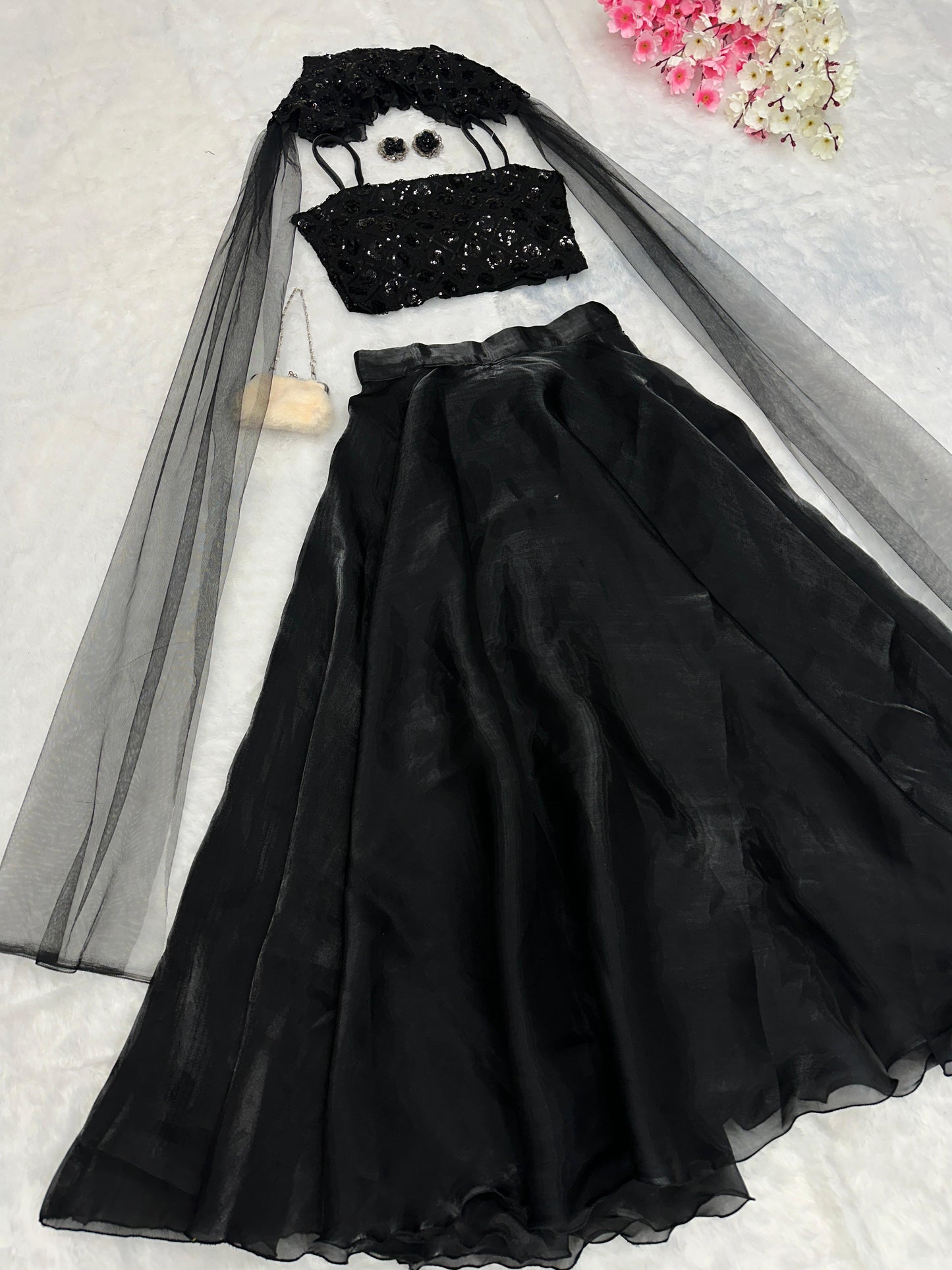 Mystique Midnight Lehenga With Huge Flair