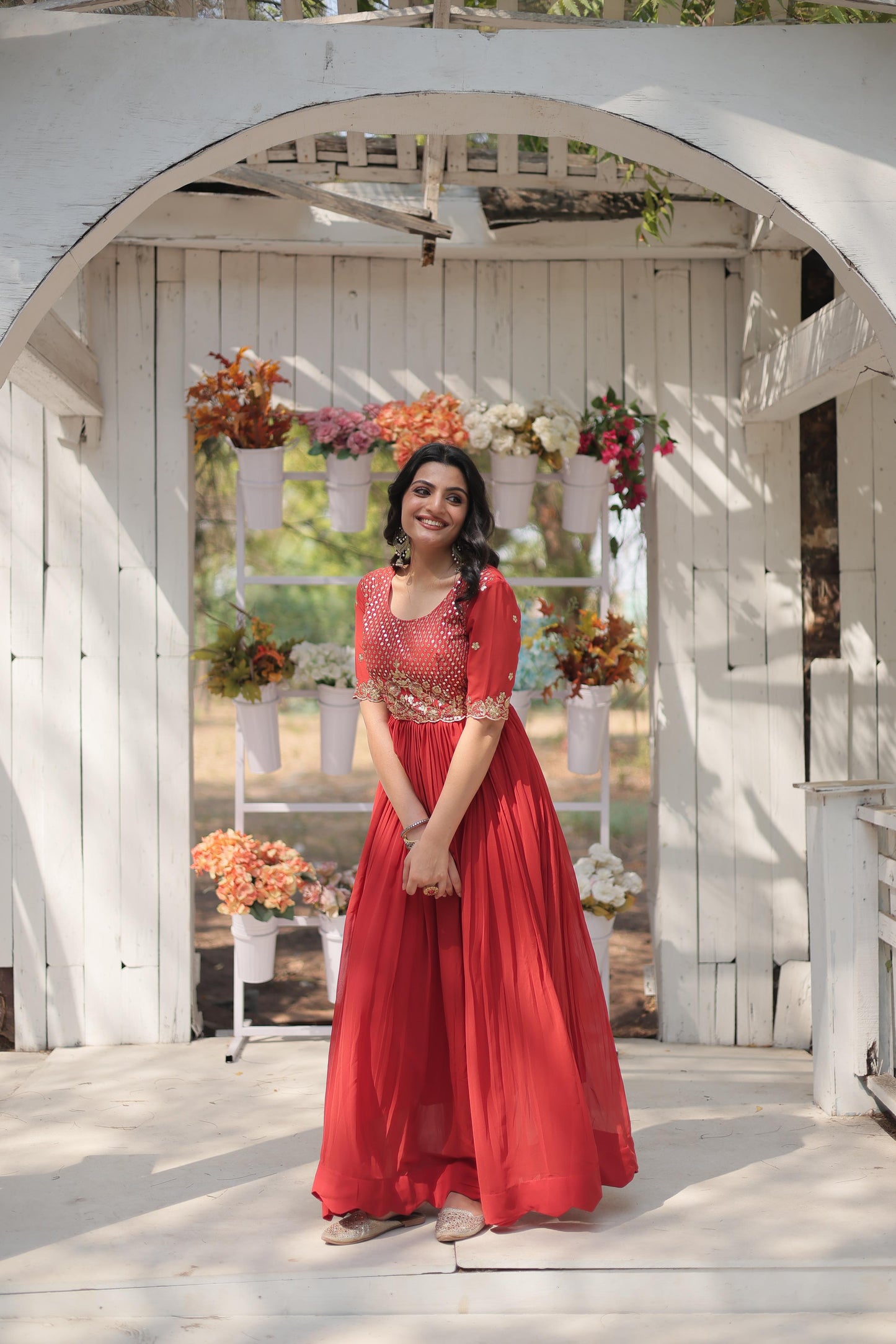 Embroidered Sequins Designer Gown