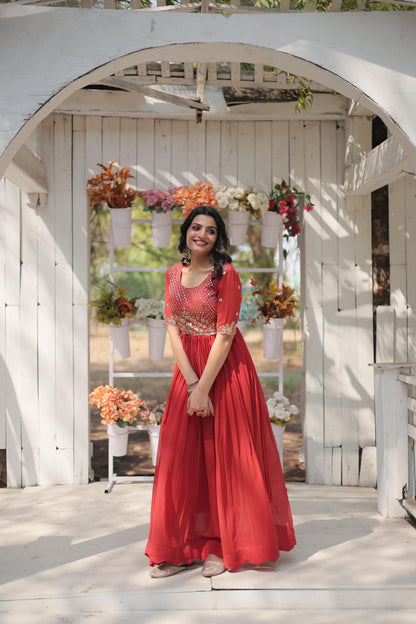 Embroidered Sequins Designer Gown