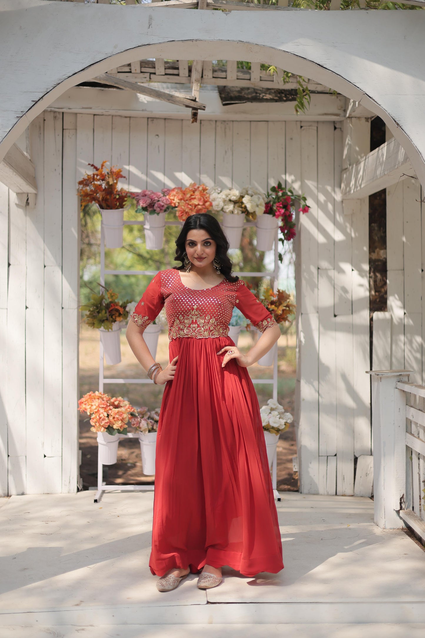 Embroidered Sequins Designer Gown