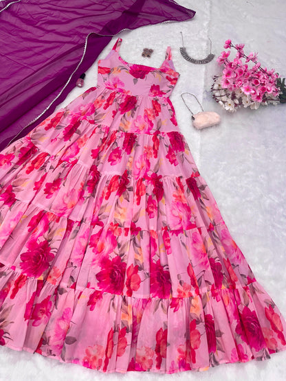 Blossom Blush Georgette Anarkali