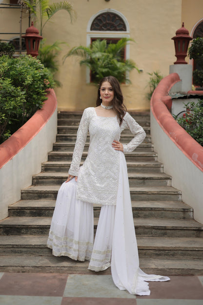 Festive Flare Sharara Suit With Dupatta