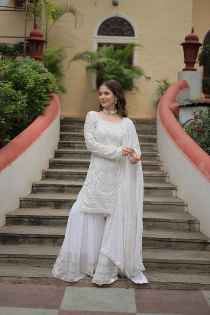 Festive Flare Sharara Suit With Dupatta