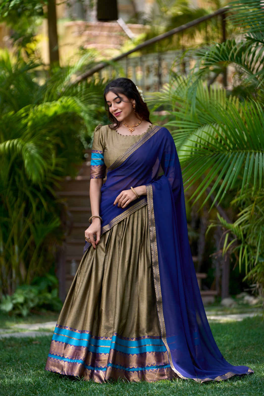 Exquisite South Indian Lehenga Ensemble