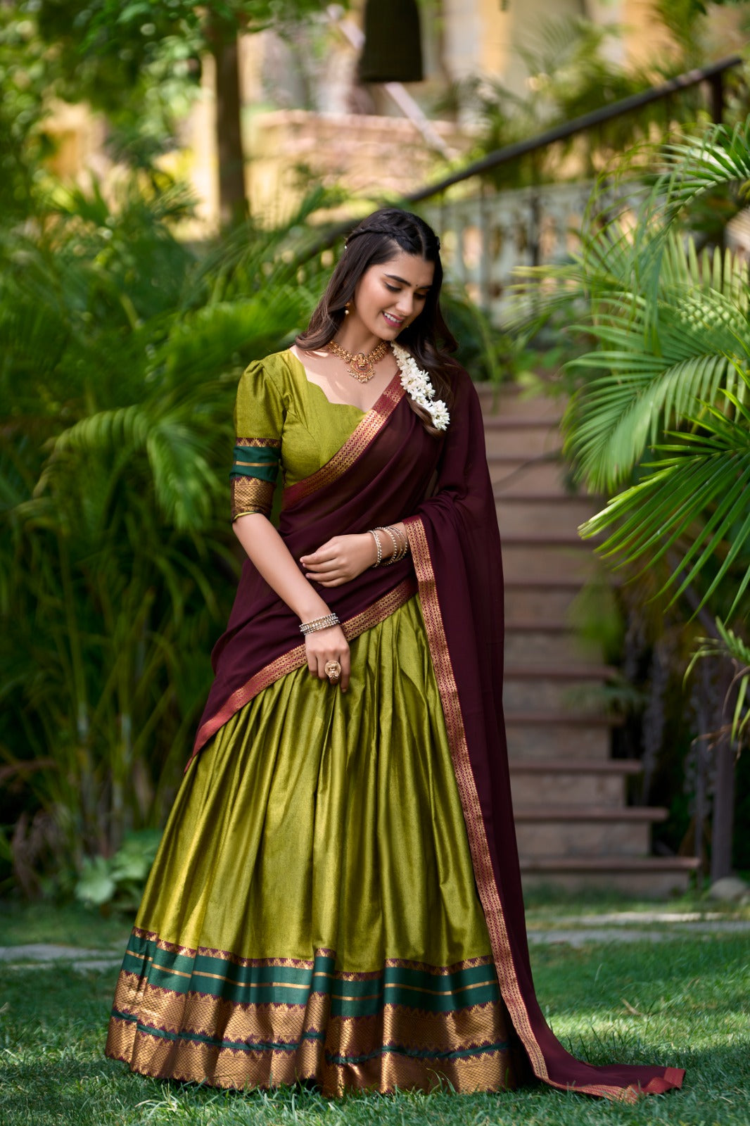 Exquisite South Indian Lehenga Ensemble