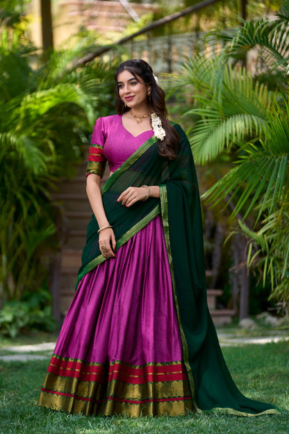 Exquisite South Indian Lehenga Ensemble