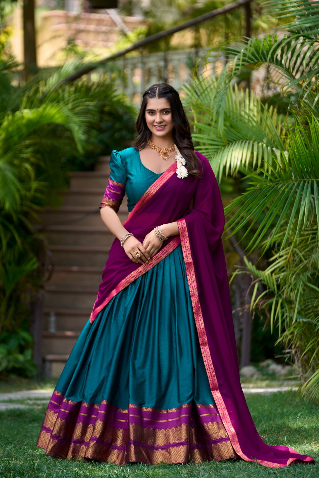 Exquisite South Indian Lehenga Ensemble