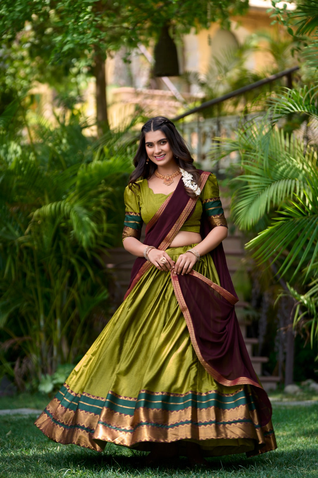 Exquisite South Indian Lehenga Ensemble