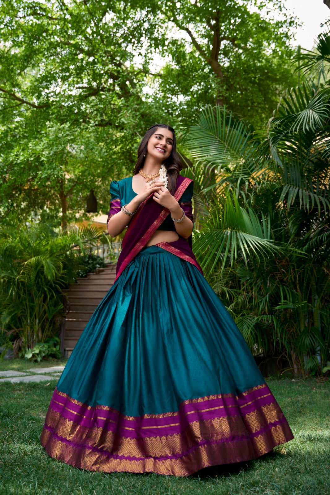 Exquisite South Indian Lehenga Ensemble