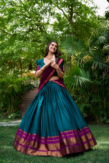 Exquisite South Indian Lehenga Ensemble
