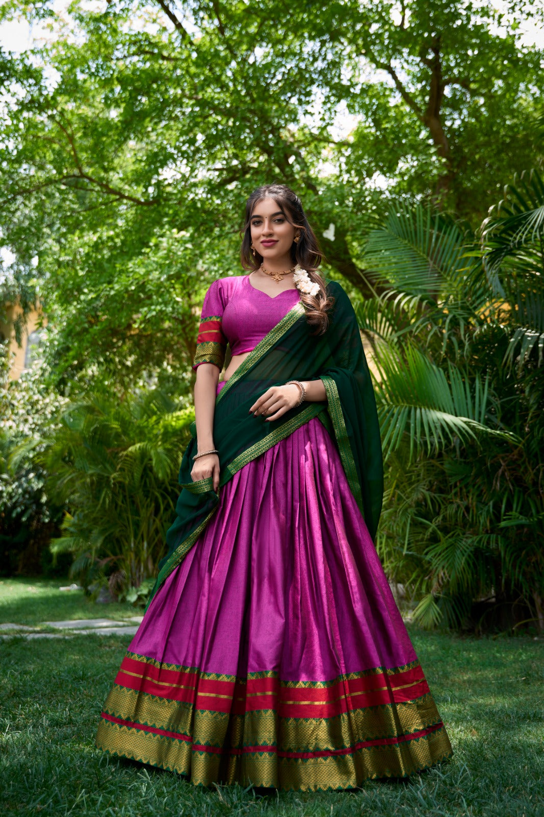 Exquisite South Indian Lehenga Ensemble