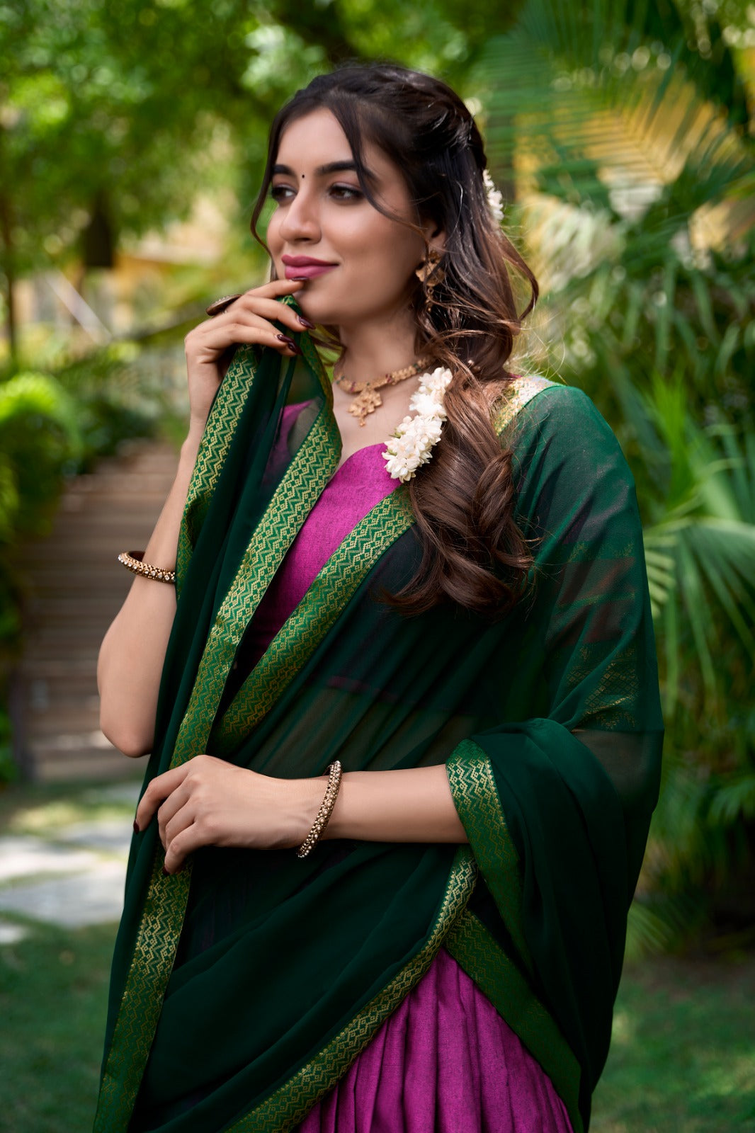 Exquisite South Indian Lehenga Ensemble